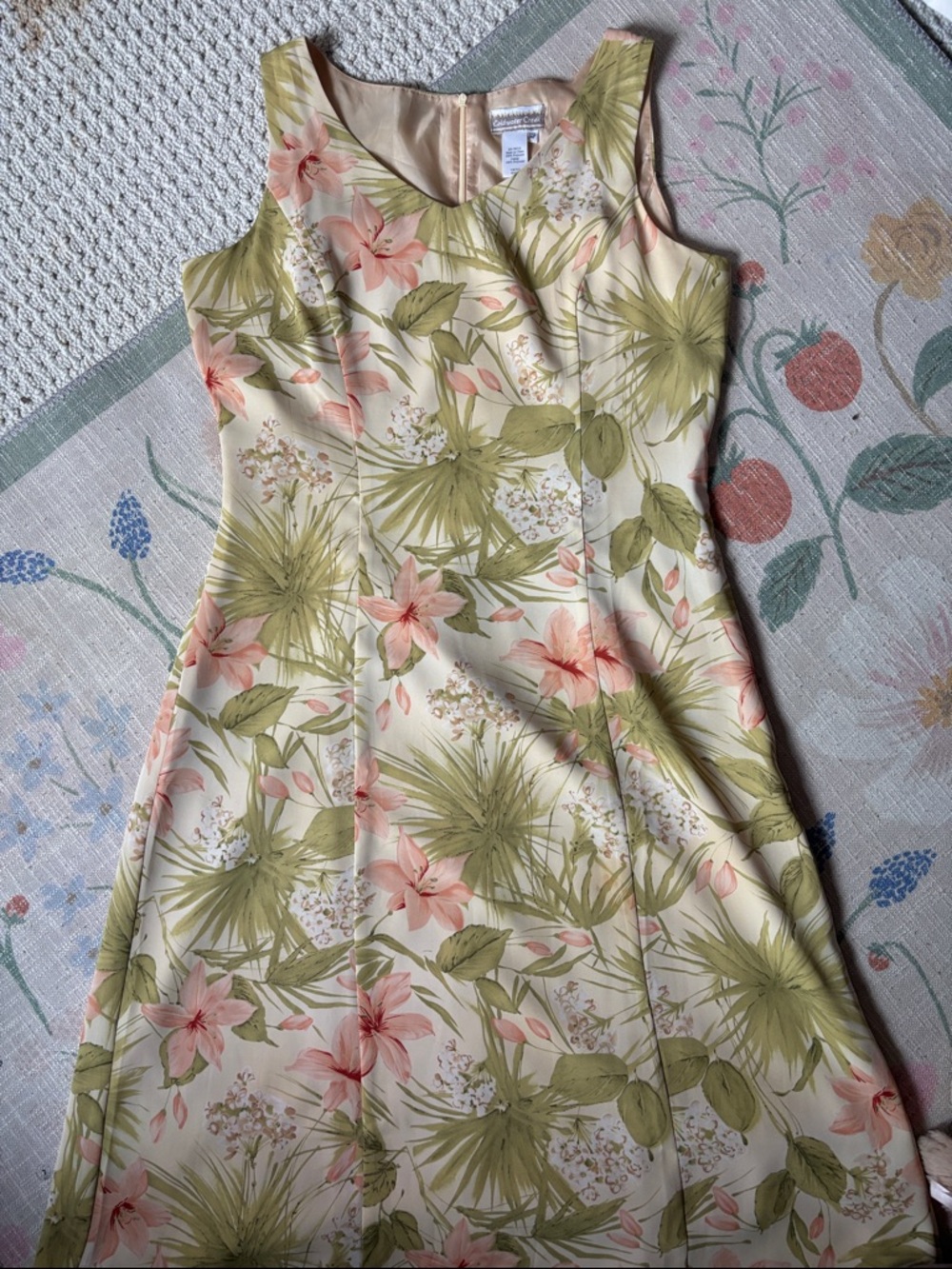 1990s Floral Dress